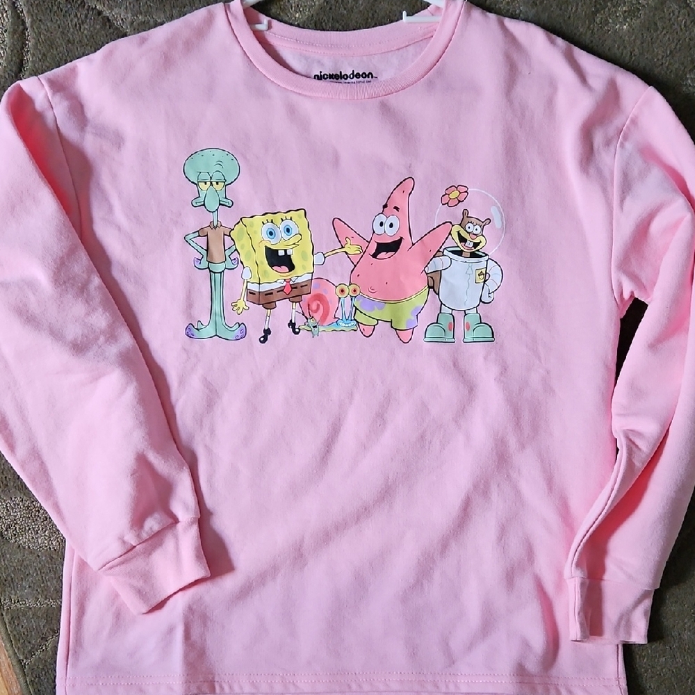 Nickelodeon Spongebob Pink Crewneck Sweatshirt